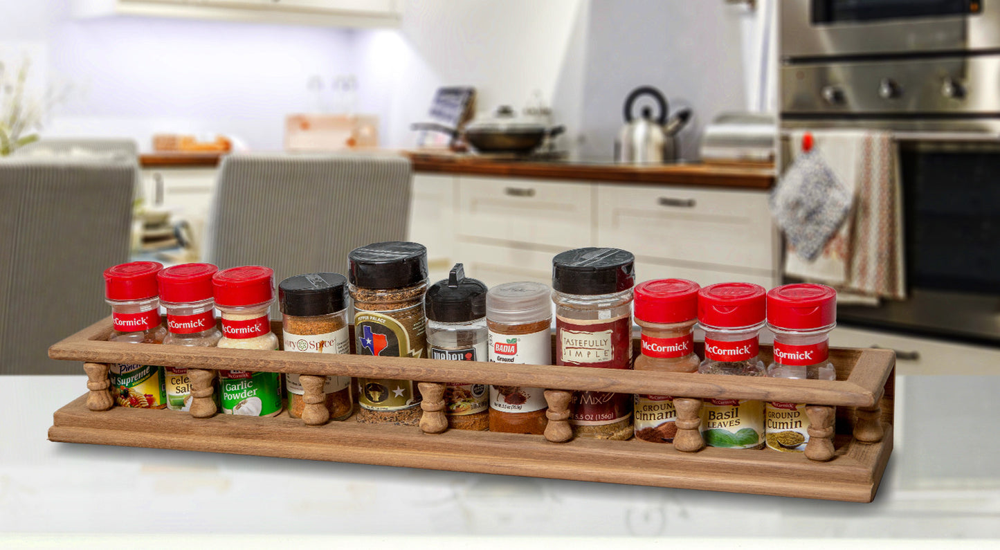 Wall Mounted 23.50 " Wood Spice Rack-3