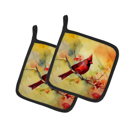 Cardinal Pair of Pot Holders-0